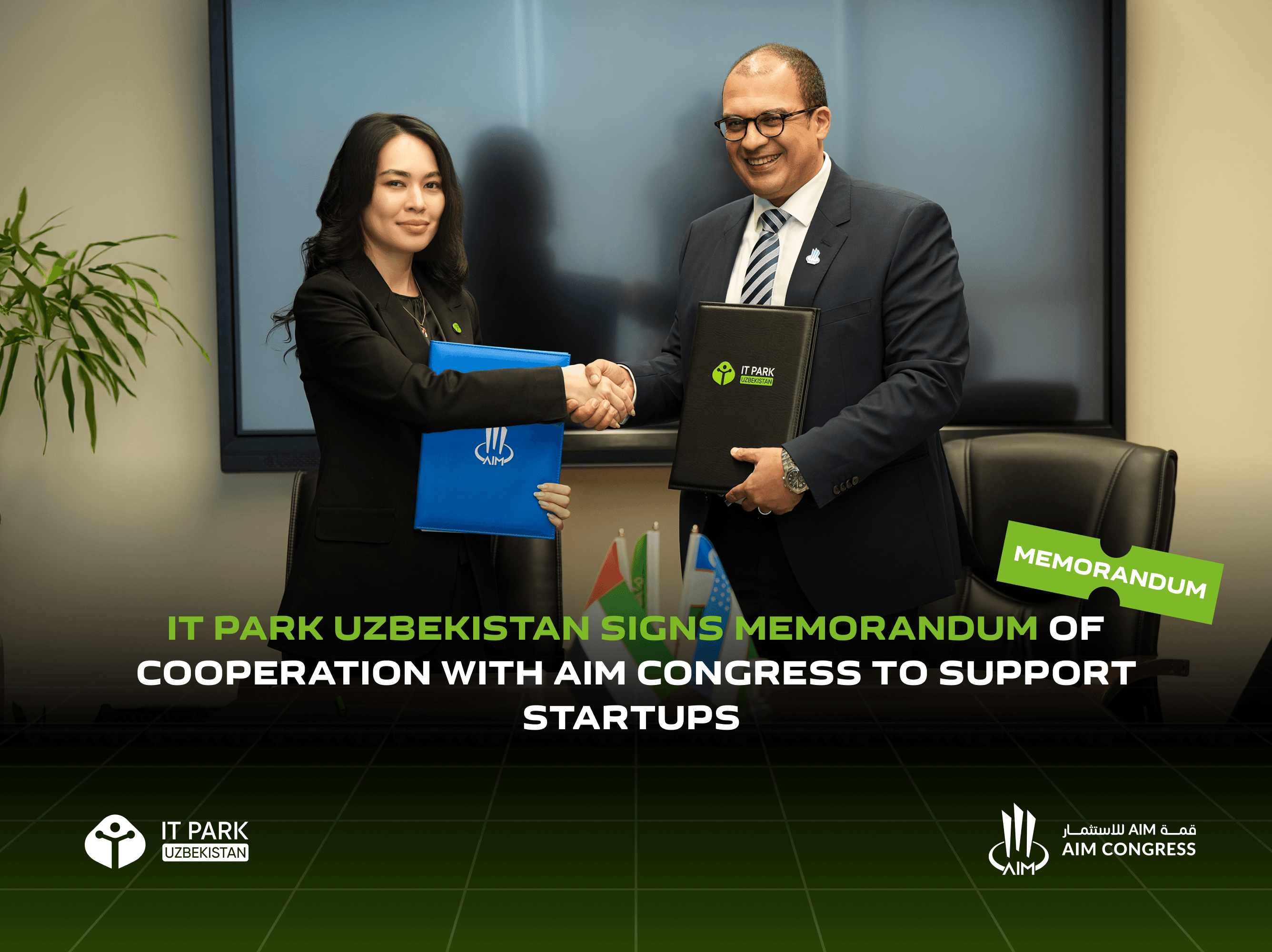 IT Park Uzbekistan Signs Memorandum of Cooperation with AIM Congress to Support Startups